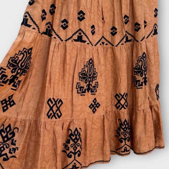 Anthropologie Bohemian Tiered Midi Skirt - Picture 2 of 13